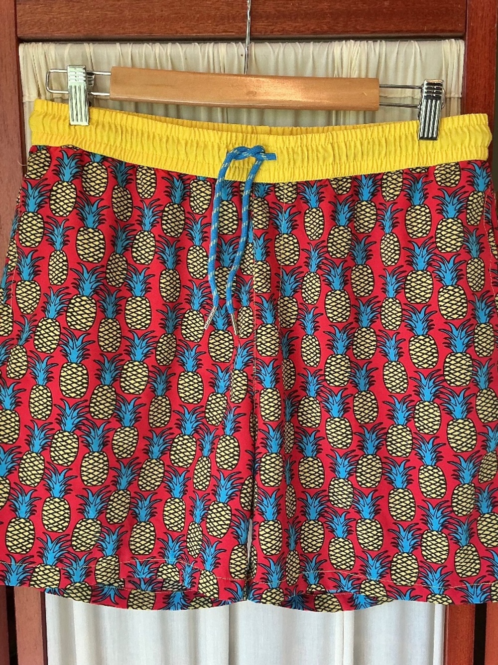 Public Record Men's Board Shorts Swim Trunks Pineapples Size Large W32"